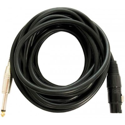 Cabo Para Microfone P10 Mono Xlr Fêmea 5 Metros wss